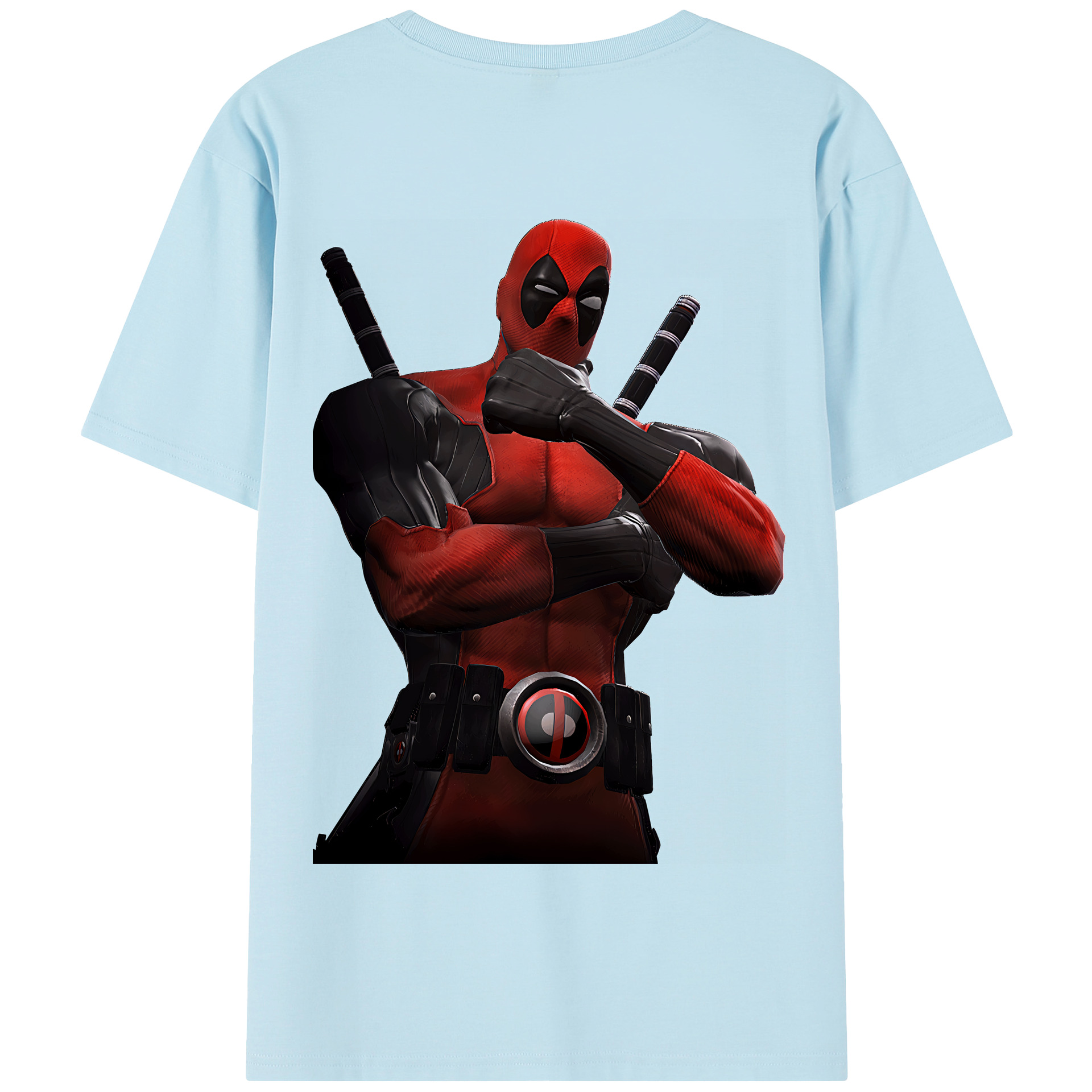 （画像用） Deadpool デッドプール 綿100％半袖Tシャツ（背面プリント）